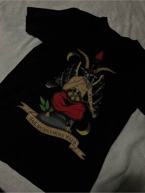 Black Craft cult t-shirt Meduim “HAIL SATAN SMOKE WE*D